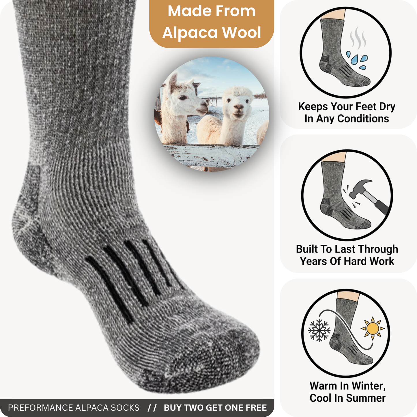 Toesie alpaca work socks — warm, dry work socks for Ireland and the UK